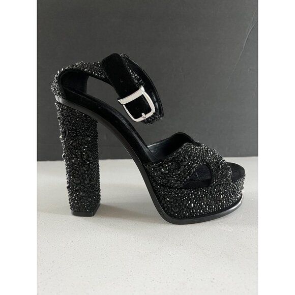 Alexander McQueen Platform Butterfly crystal sandals Heels size 39.5